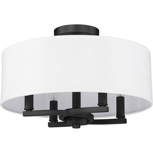 Eliana 4 Light 16 inch Matte Black Semi-Flush Ceiling Light